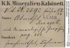 Etiketten zu Akanthit (NHMW-MIN-Ab2238)